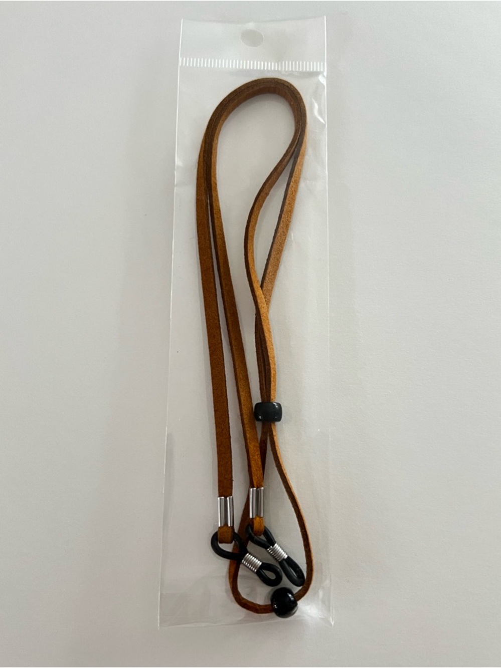 Brown Leather Suede Glasses Lanyard Strap - Picture 5 of 5